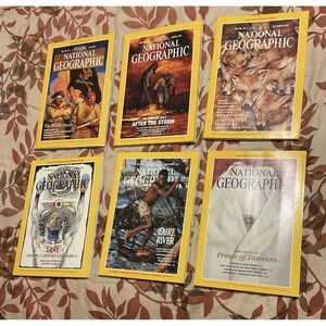 Vintage National Geographic Magazine Lot July-Dec 1991 Vol 180 1-6 Travel